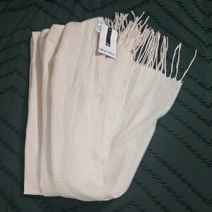 Nine West Ivory Fringe Scarf